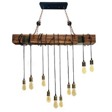 Ronald Iron & Timber 10 Light Pendant